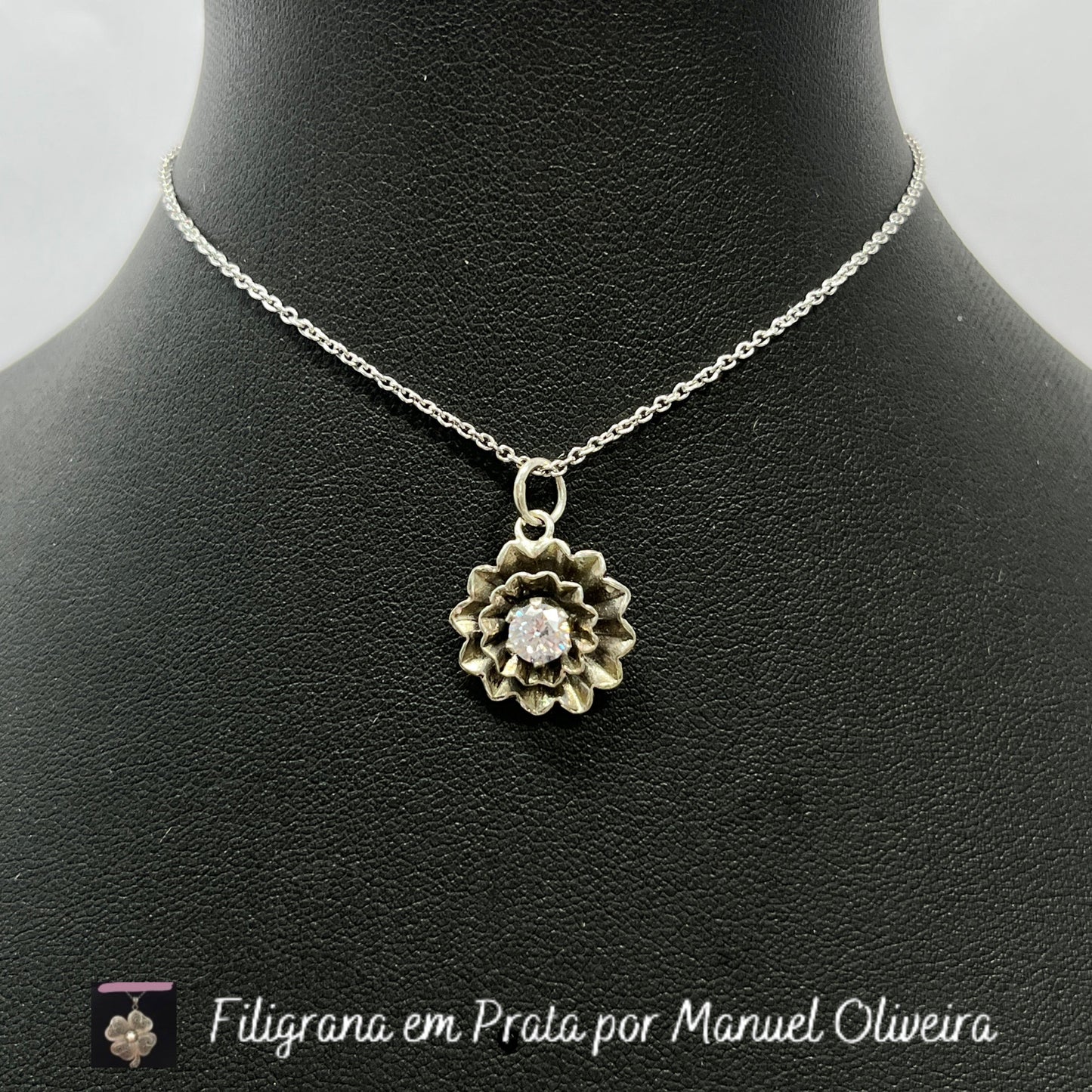 Medalha Flor de brilho