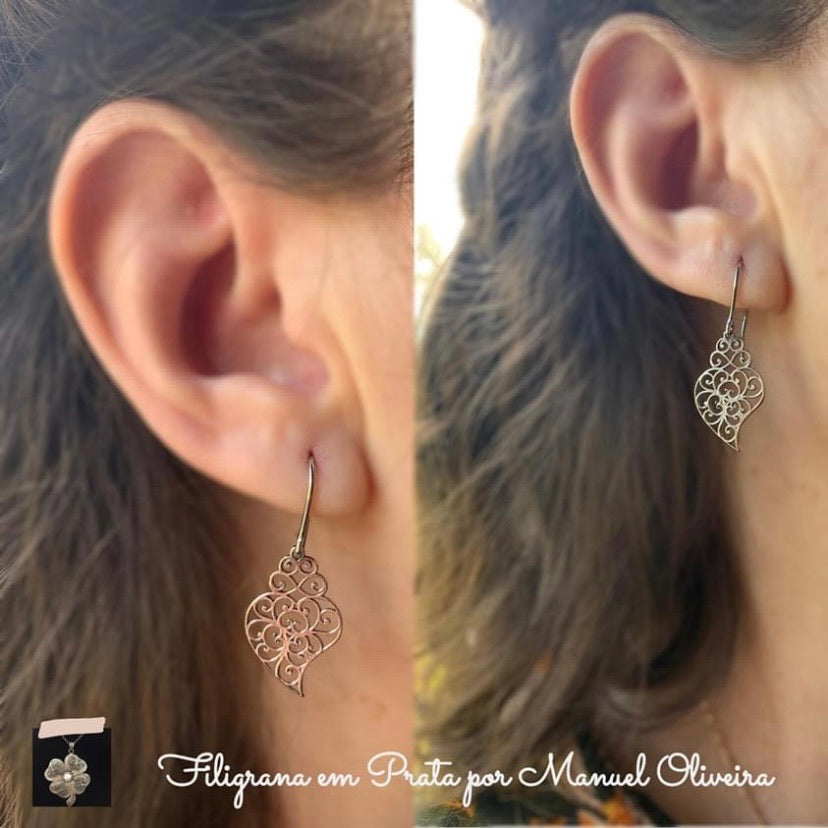 Brinco Coração Chapeado