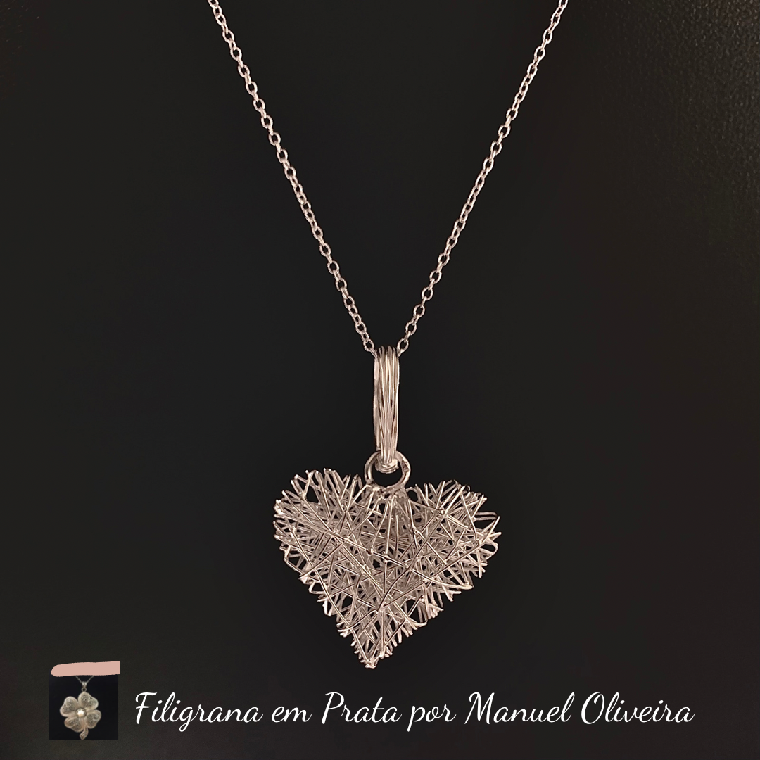 Medalha Coração Romântico