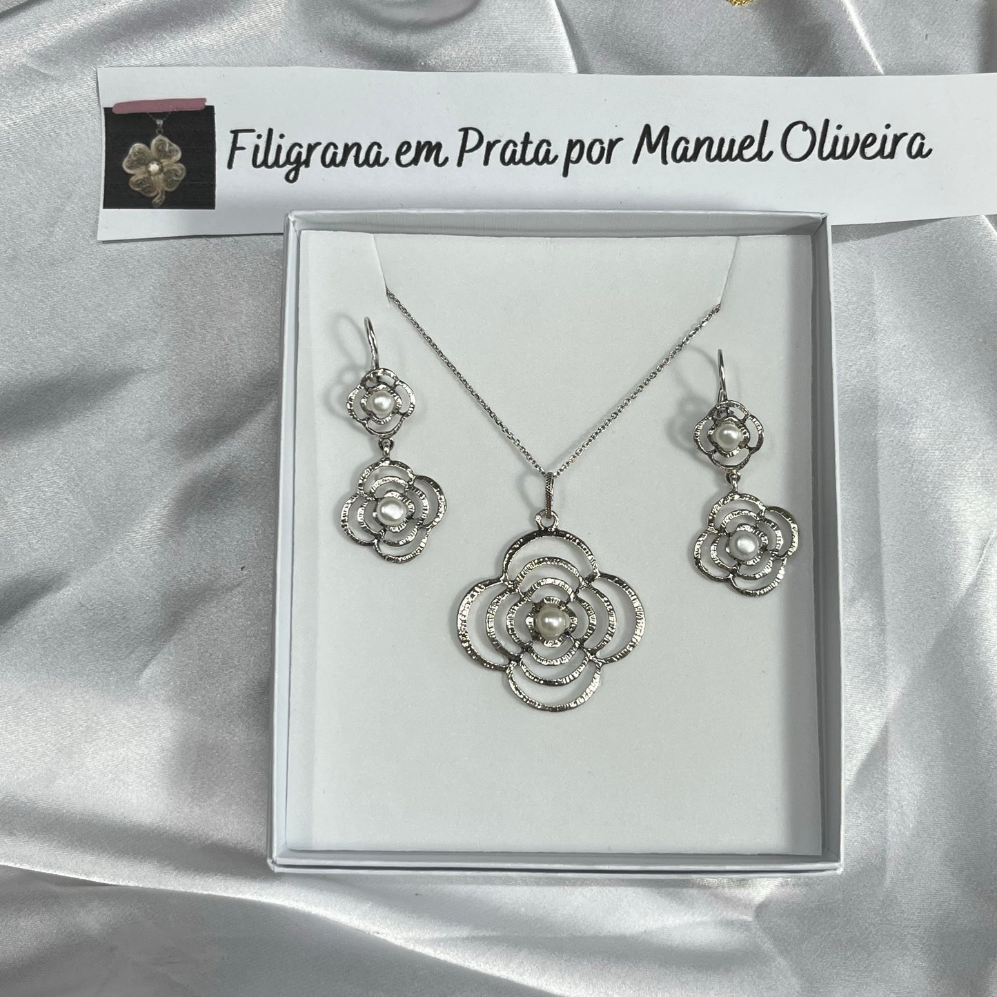 Conjunto Flor de pérola