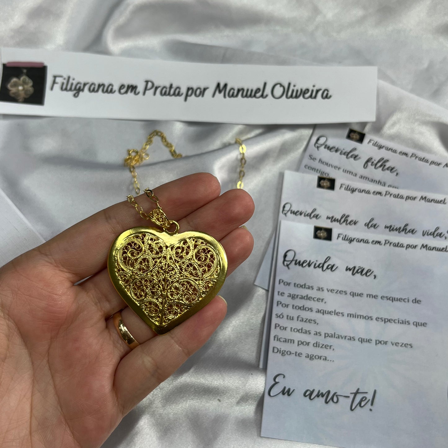 Medalha Coração de Filigrana