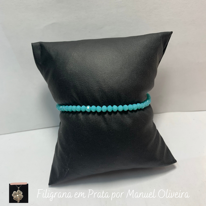 Colar Pedra Água Marinha Lapidada