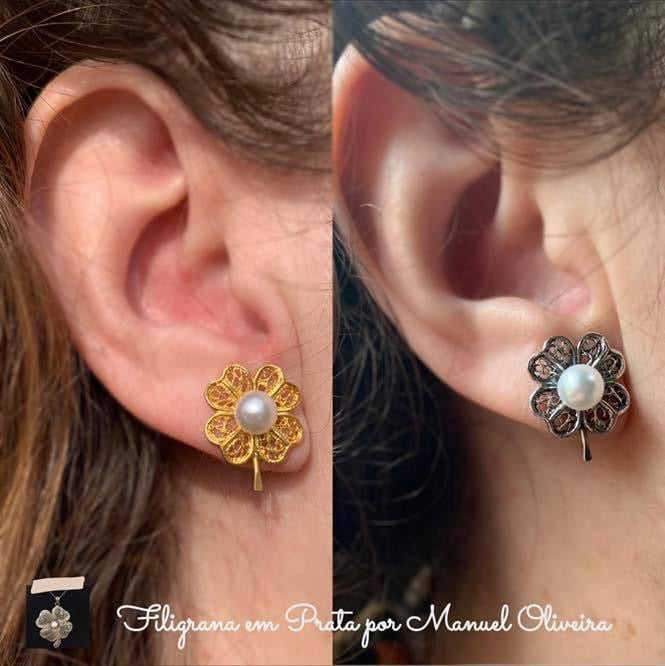 Brinco Trevo de Filigrana