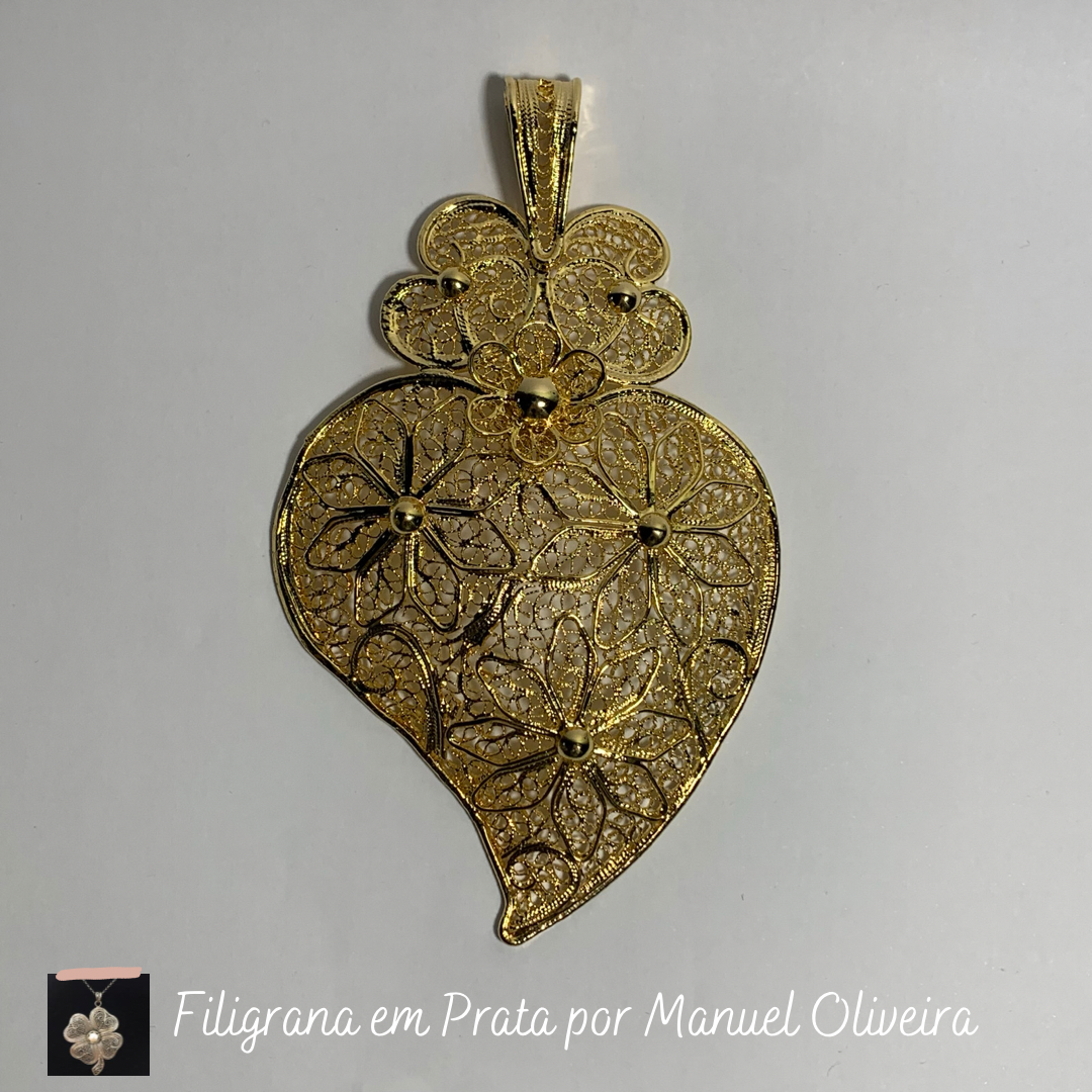 Coração de Viana 100% manual em Cobre